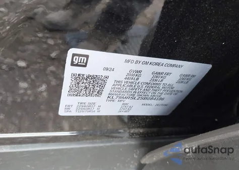 2025 Chevrolet Trailblazer Awd Lt z USA, uszkodzony, nr VIN KL79MRSL2SB084186